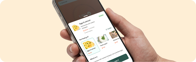 CampusBite app logging a meal
