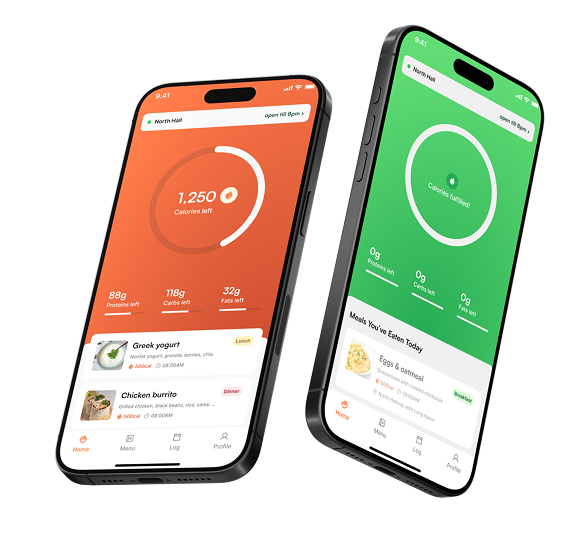 CampusBite app on two phones